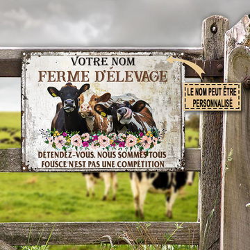 Ferme D'Élevage Enseigne Métallique Classique