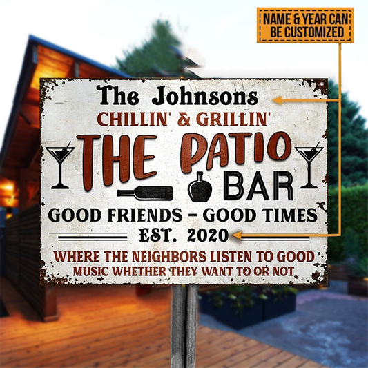 Personalized Grilling Patio Backyard Custom Classic Metal Signs