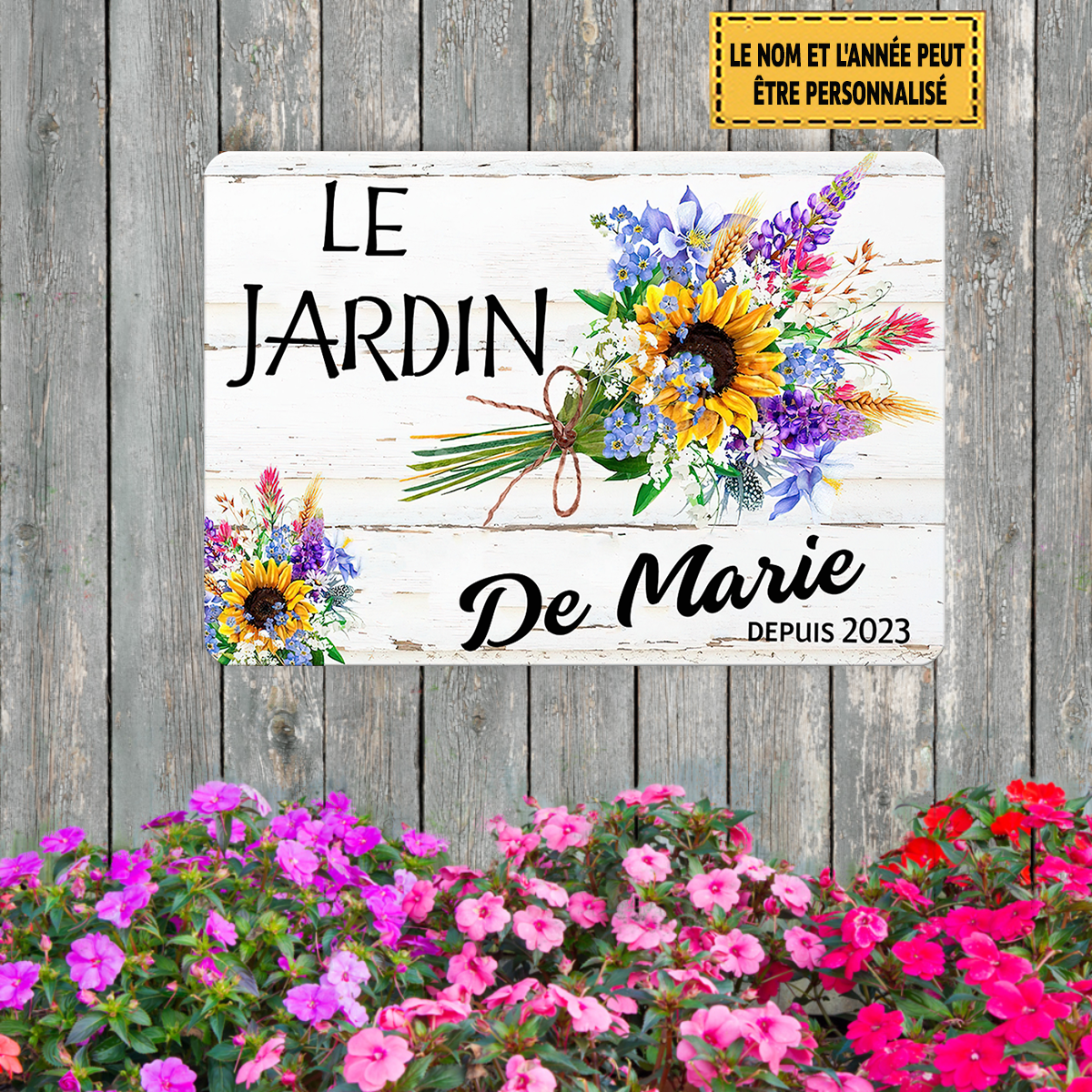 Le Jardin - Enseigne Métallique Classique