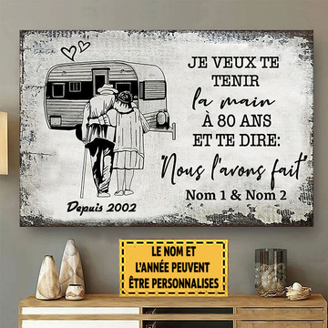 Je Veux Te Tenir La Main À 80 Ans Et Te Dire Enseigne Métallique Classique