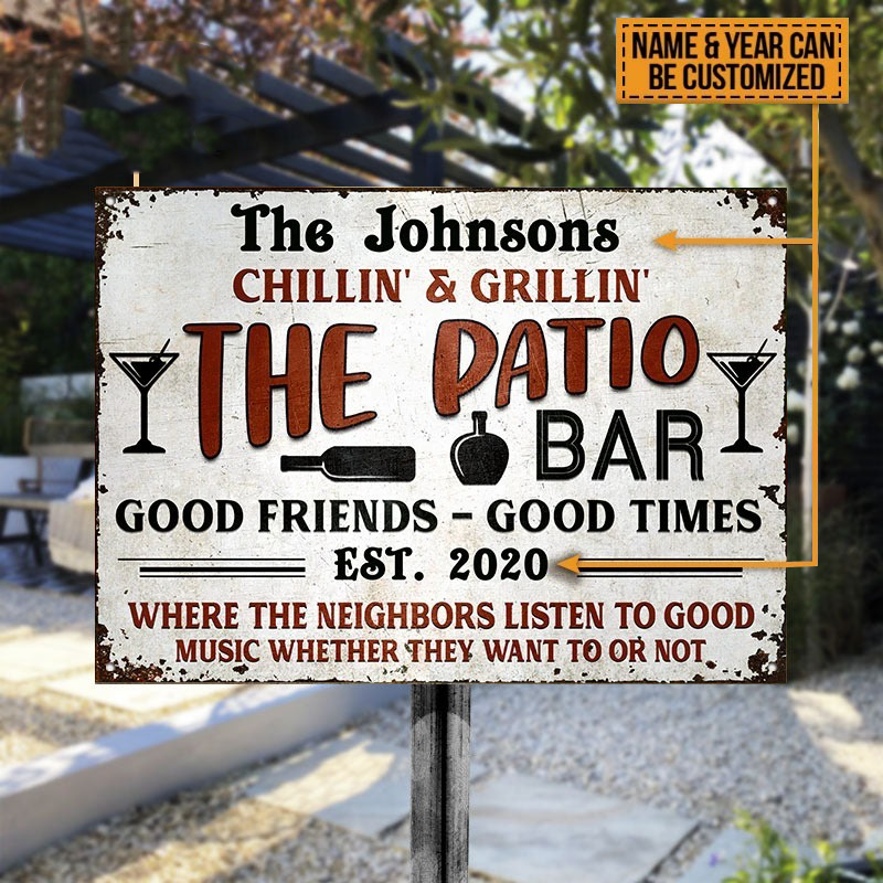 Personalized Grilling Patio Backyard Custom Classic Metal Signs