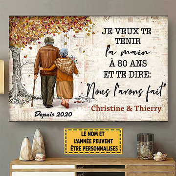 Je veux te tenir la main à 80 ans et te dire 8 enseigne métallique classique