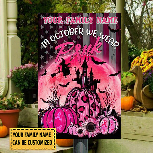 In October We Wear Pink 2 Classic Metal Sign