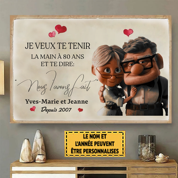 Je Veux Te Tenir La Main À 80 Ans Et Te Dire 80 Enseigne En Métal