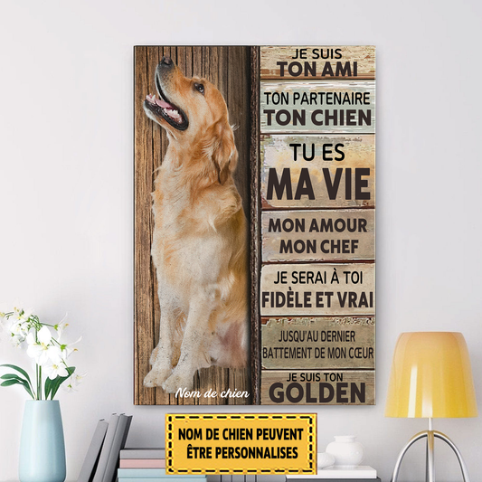 Je Suis Ton Ami Ton Partenaire Ton Chien 2 Enseigne Métallique Classique