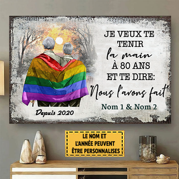 Je Veux Te Tenir La Main À 80 Ans Et Te Dire 12 Panneau Métallique Classique