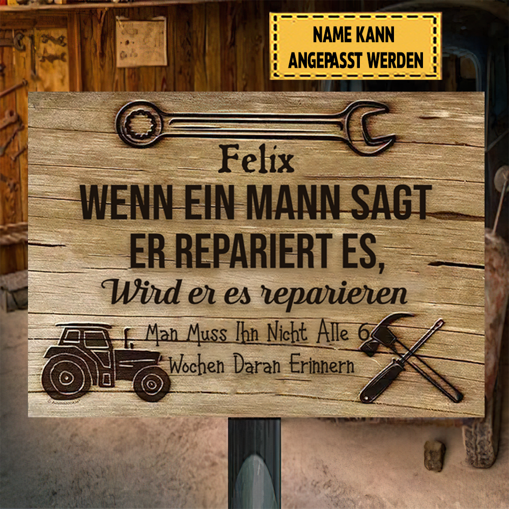 Dieses Haus wird von Le Bon Dieu unter Schutz gestellt. 11 Lehrer aus Metall