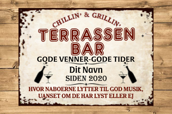 Terrassen Bar Gode Venner-Gode Tider - Klassischer Metallschrank