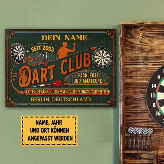 Dart Club Profis und Amateure Klassisches Metallschild