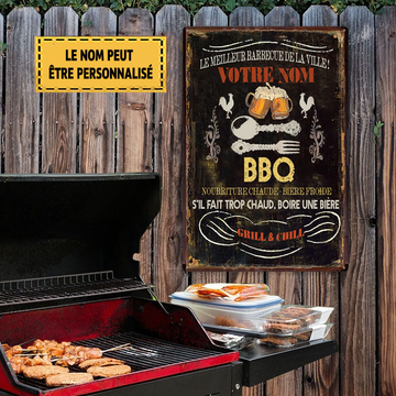 Best BBQ In Town 3 Metal Sign