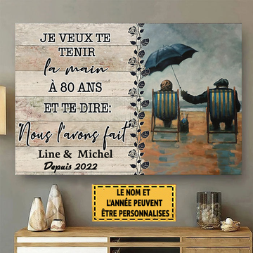 Je Veux Te Tenir La Main À 80 Ans Et Te Dire 38 Enseigne Métallique Classique