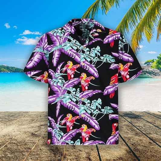 Chemise En Rayonne Jungle Bird Tom Selleck Magnum PI Pour Homme