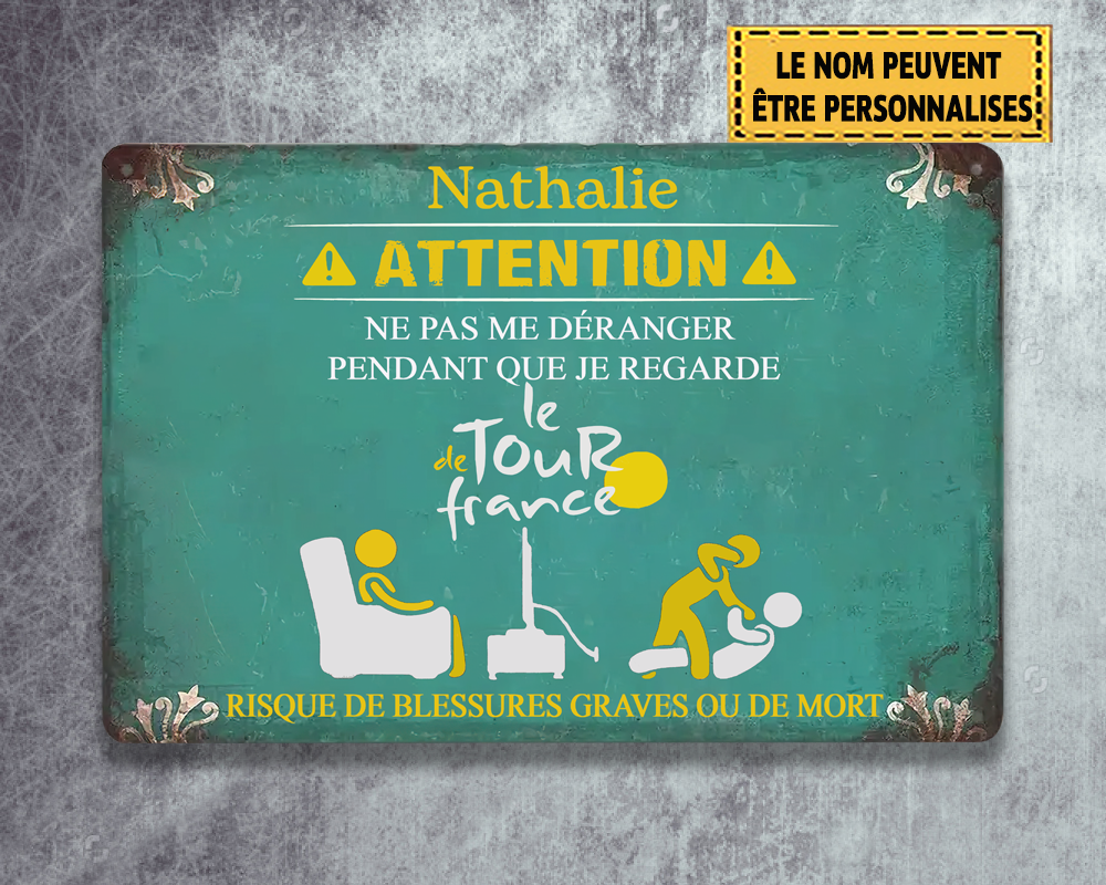 Ne pas me déranger pendant que je regarde enseigne en métal