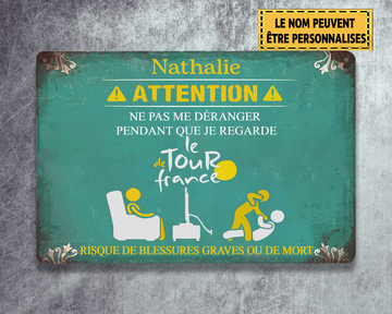 Ne pas me déranger pendant que je regarde enseigne en métal