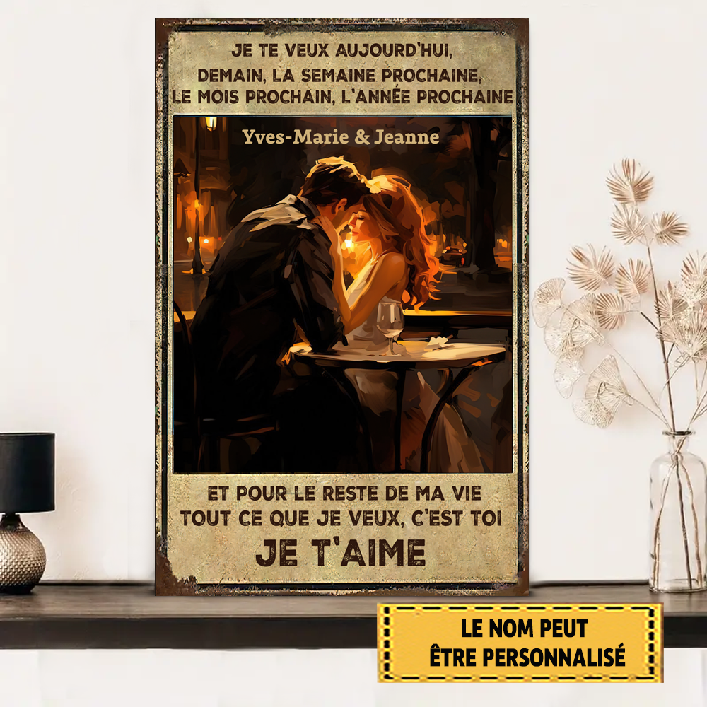 Je Te Veux Aujourd'hui 9 Plaque En Métal