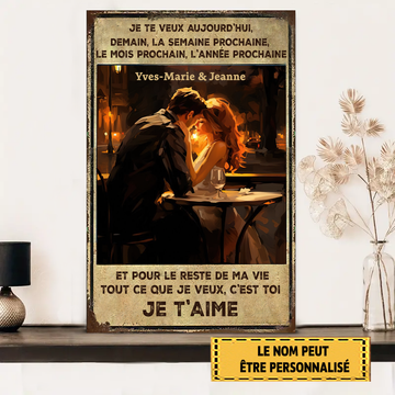 Je Te Veux Aujourd'hui 9 Plaque En Métal