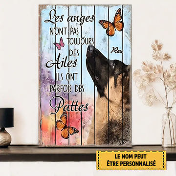 Angels Don't Always Have Wings Metal Sign, Dog Gifts