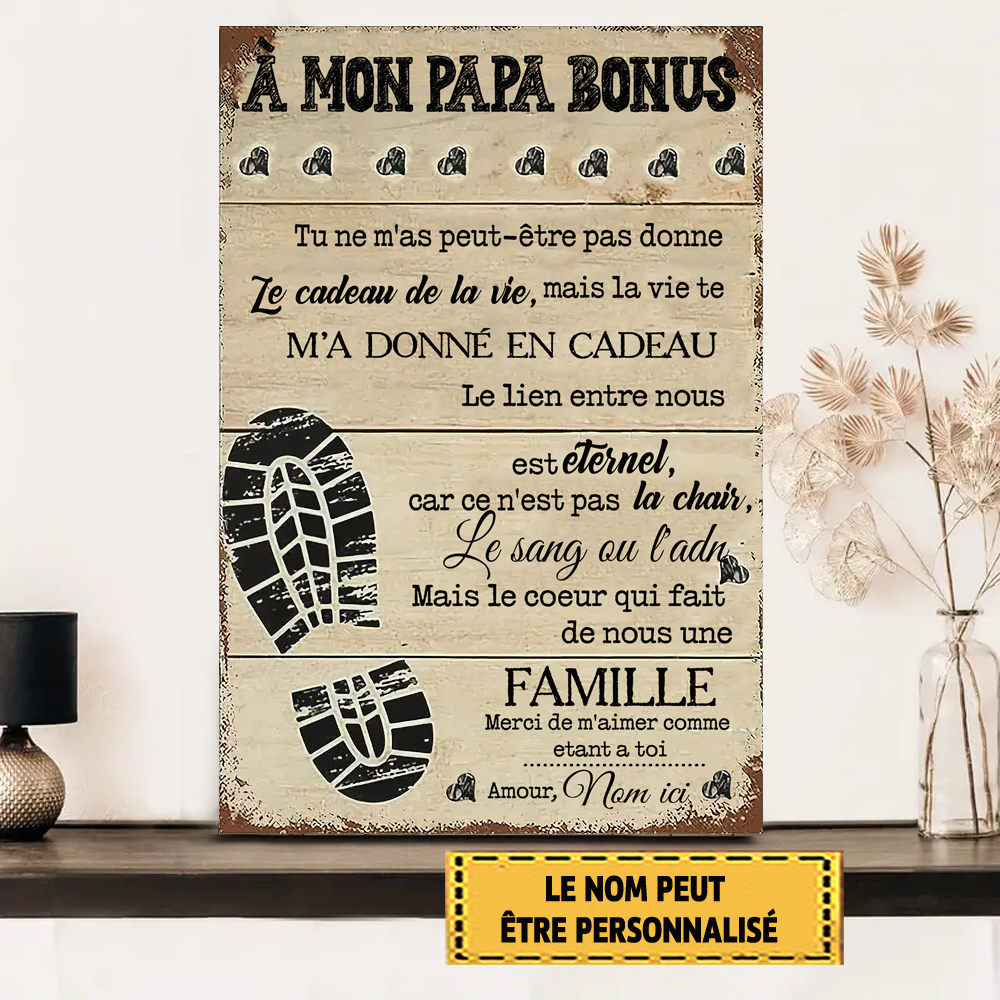Tu Ne M'as Peut-Être Pas Donné Le Cadeau De La Vie, Papa Bonus 2 Enseignes En Métal