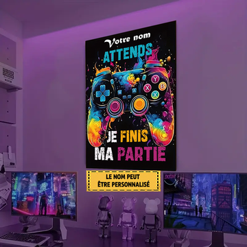 Nimmt an „Je Finis Ma Partie 5“ teil, Gamer Enseigne En Métal