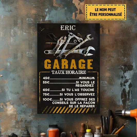 Garage Taux Horaire 3 Enseigne En Métal