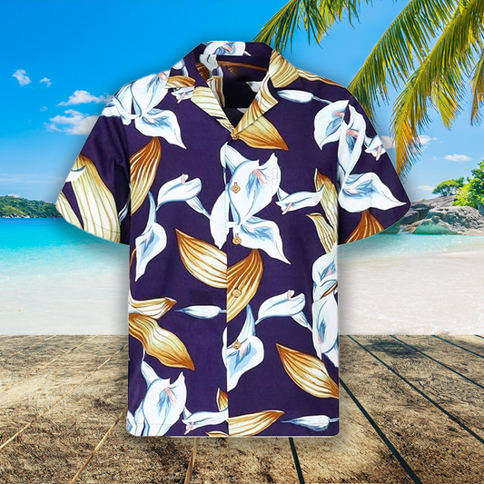 Chemise Hawaïenne Tom Selleck Magnum PI Été Tropical