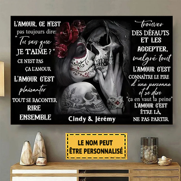 L'amour, ce n'est pas toujours dire enseigne en métal