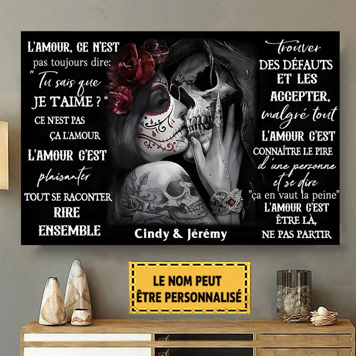 L'amour, ce n'est pas toujours dire enseigne en métal