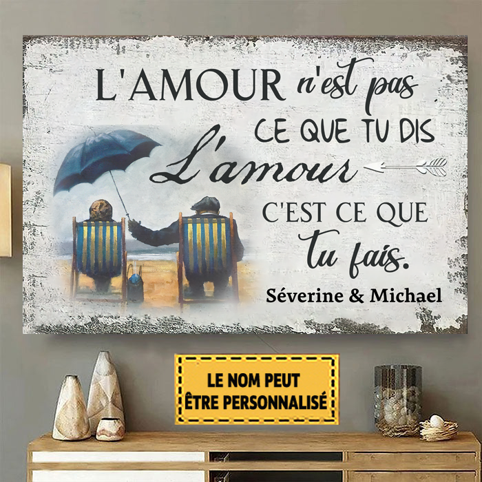 Love Is Not What You Say Metal Sign