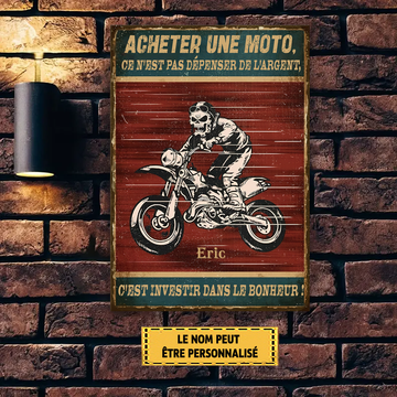 Buying A Motorcycle Is Not Spending Money 2 Metal Sign