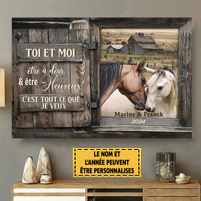 Toi Et Moi, Être À Deux Et Être Heureux 6 Plaque Murale En Métal