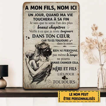 À Mon Fils, Tu Seras L'un Des Plus Beaux Chapitres Enseigne En Métal