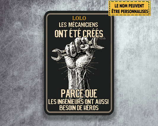 Les Mécaniciens Ont Été Créés 2 Enseigne En Métal