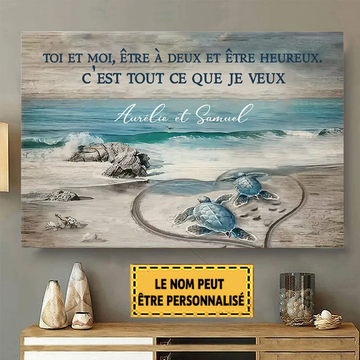 Toi et moi, être à deux et être heureux 7 enseignes métalliques