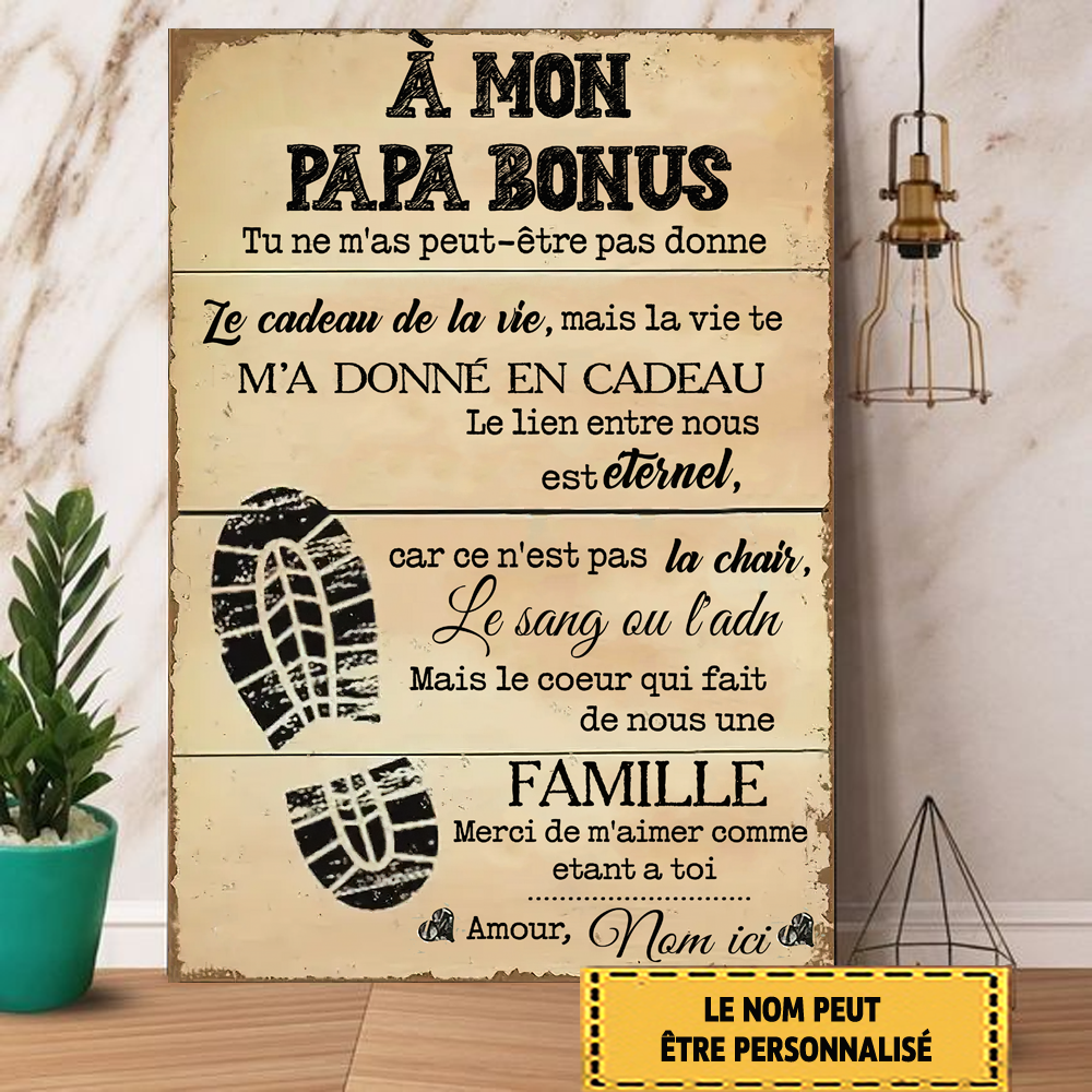 Tu Ne M'as Peut-Être Pas Donne Le Gift De La Vie, Papa Bonus 4 Enseigne En Métal