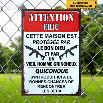 This House Is Protected By The Good Lord 20 Metal Sign
