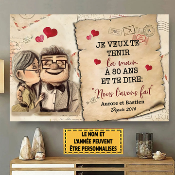 Je veux te tenir la main à 80 ans et te dire 92 Enseigne En Métal