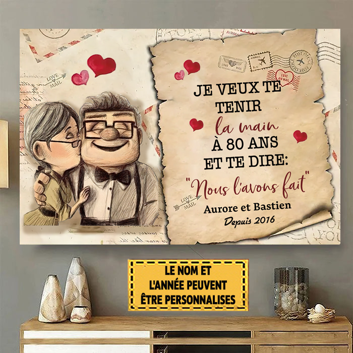Je veux te tenir la main à 80 ans et te dire 92 Enseigne En Métal
