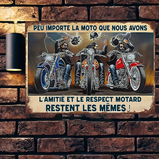 Peu Importe La Moto Que Nous Avons Enseigne En Métal