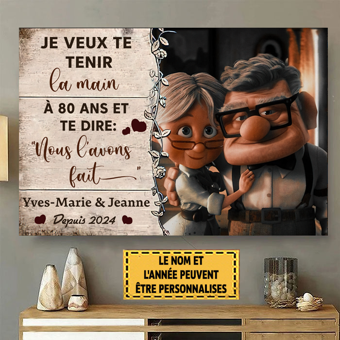 Je veux te tenir la main à 80 ans et te dire, « On l'a fait. »