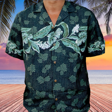 Chemises hawaïennes Aloha pour hommes, chemise Aloha à motif de gingembre