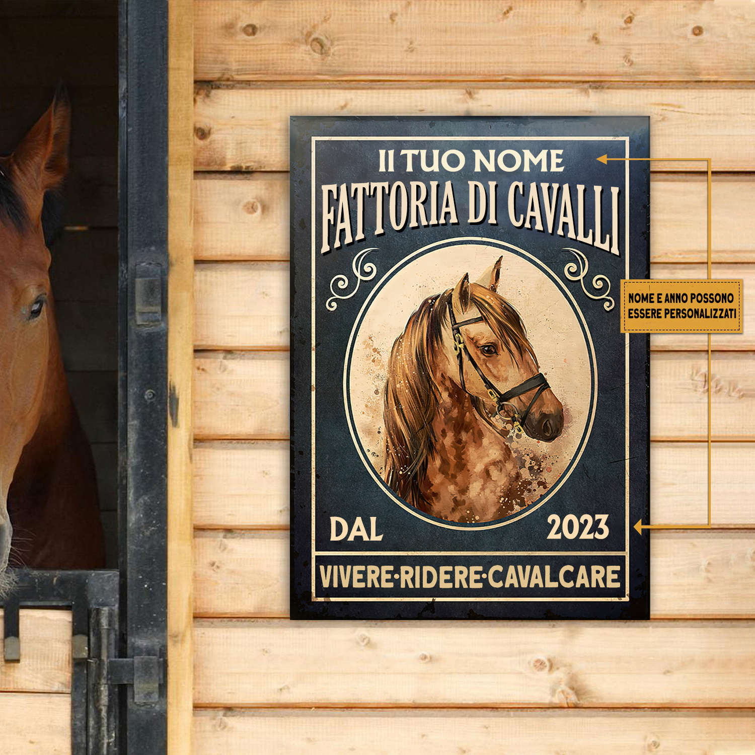 Fattoria Di Cavalli Vivere – Ridere – Klassisches Pferderennen mit Metallschnalle