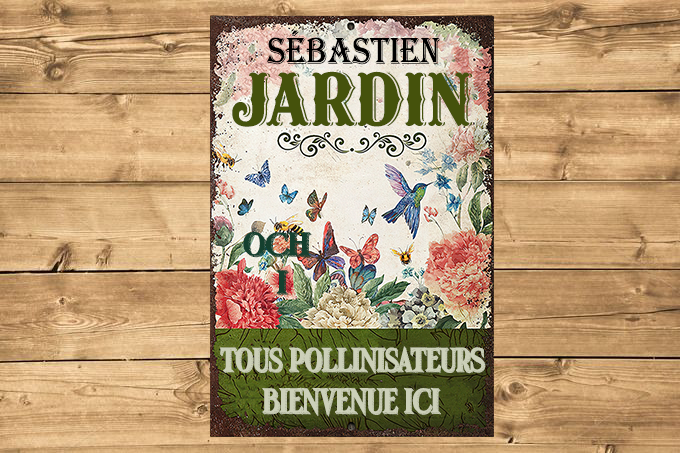 Tous Pollinisateurs Bienvenue Ici Jardin Enseigne Métallique Classique