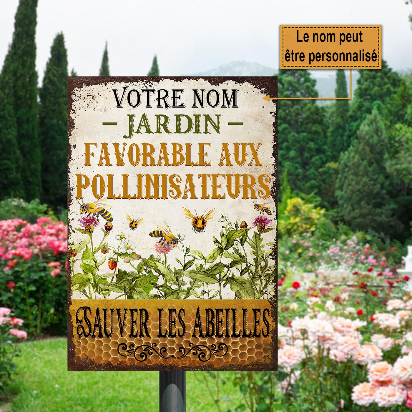 Pollinator-Friendly Garden - Classic Metal Sign