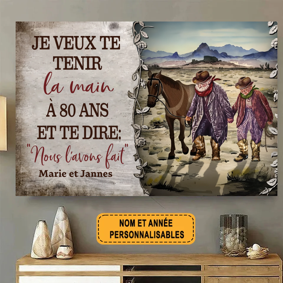 Je veux te tenir 1805 enseigne en métal personnalisée