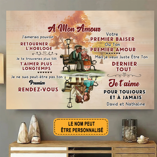 J'aimerais Pouvoir Retourner L'horloge Personnalisé Enseigne En Métal