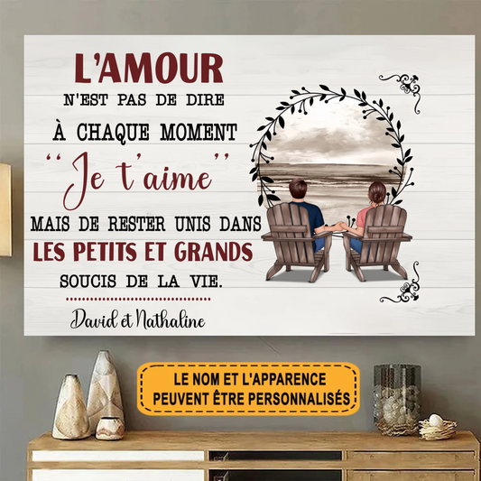 Je  T’aime 1863 Personnalisé Enseigne En Métal