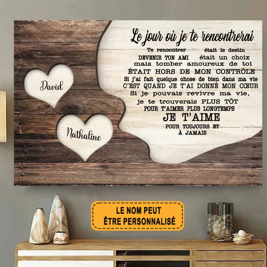 Le Jour Où Je Te Rencontrerai 1864  Enseigne En Métal