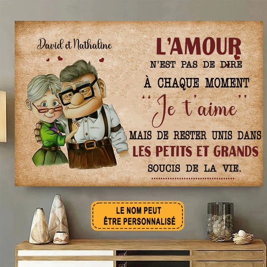 Je  T’aime 1865 Personnalisé Enseigne En Métal