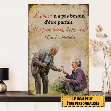 Il A Juste Besoin D'être Vrai 1874 Personnalisé Enseigne En Métal