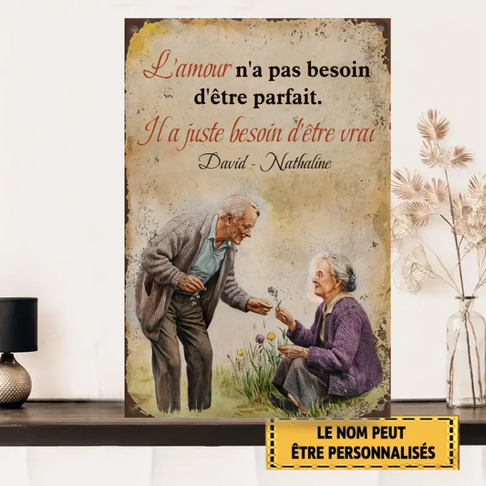 Il A Juste Besoin D'être Vrai 1874 Personnalisé Enseigne En Métal